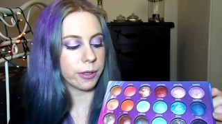 Lavender Sparkly Eye Tutorial. BH Cosmetics - Galaxy Chic. Lizzie SItford MUA