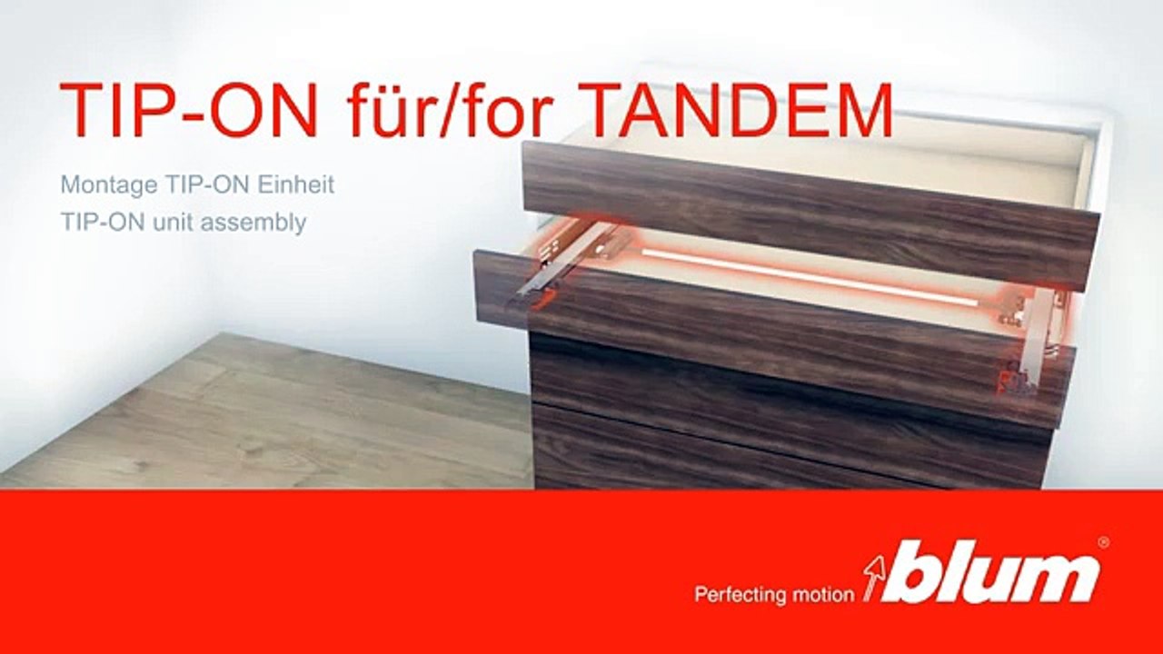 Blum TIP-ON do TANDEM z synchronizacją - film montażowy
