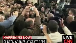 Hillary Arrives At The State Department