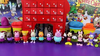 Surprise Play Doh Eggs and Toys with Peppa Pig Mickey Mouse Ninja Turtles Advent Calendar Day 12