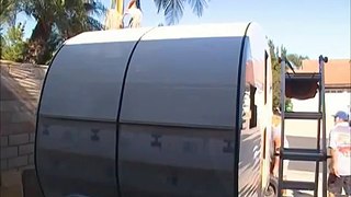 Copy of 1959 Lincraft Vintage Travel Trailer Rehab Pt 24 The Roof is on