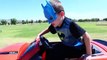 Spiderman Steals Batman Power Wheels Car Toy Review of the Boss 302 Mustang
