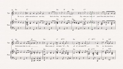 Trumpet - Friend Like Me - Aladdin - Sheet Music, Chords, & Vocals