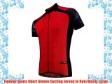 Funkier Gents Short Sleeve Cycling Jersey in Red/Black Large