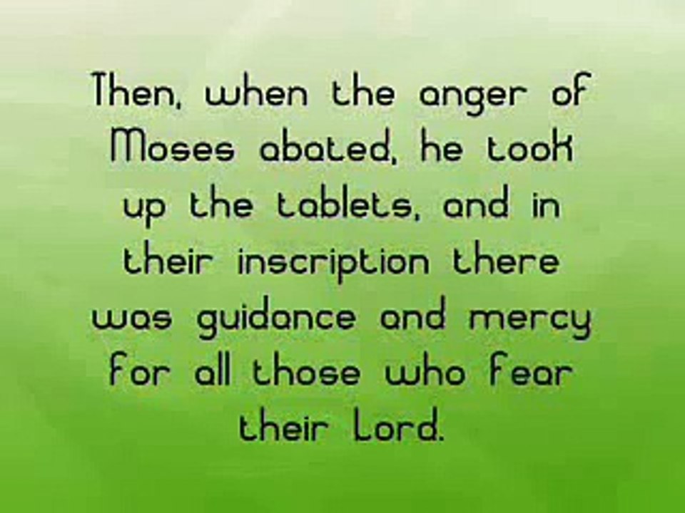 Moses Mentioned in the Qur'an with English translation