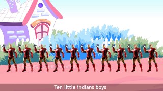Famous Ironman Nursery Rhymes For Children | Ten Little Indian Rhymes | Kids English Lyric
