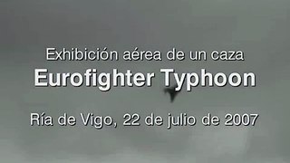 Un Eurofighter Typhoon sobre Vigo