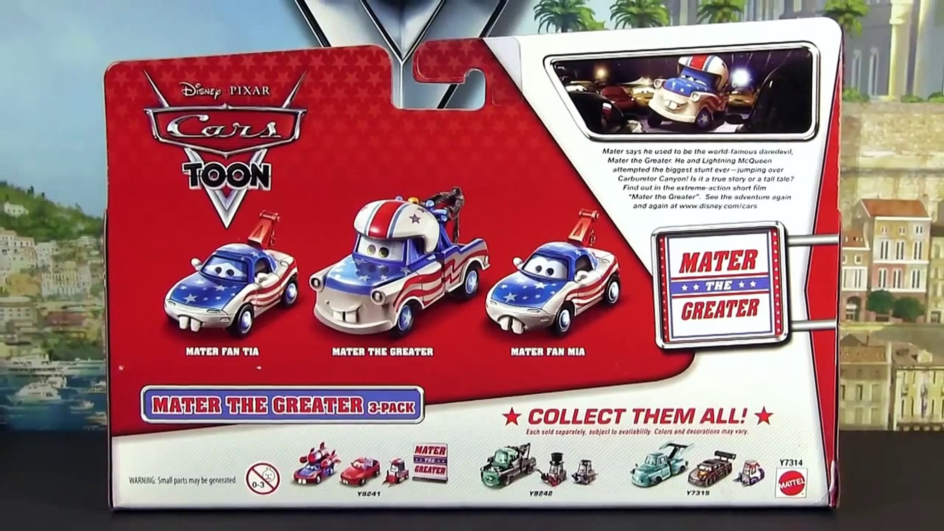MATER THE GREATER Cars Toon Walmart 3 Pack 2013 Disney Pixar
