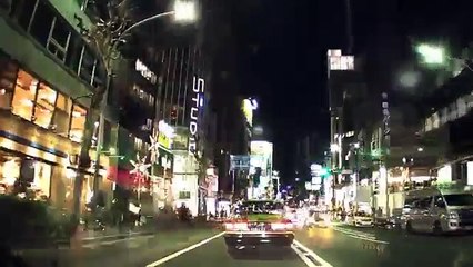 (HD)Drive at night in Tokyo