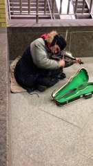 Skid Row Violinist in Montreal Metro