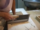 蕎麦打ち 手打ちそば　名人の切り その②