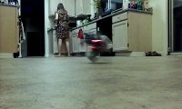 RC car spins on one wheel for 2.5 minutes!