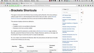 Quick Coding with Brackets - Using Shortcuts