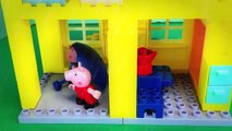 Peppa Pig Blocks Mega House Play Doh Muddy Puddles George Construction Set Stop Motion DisneyCarToys