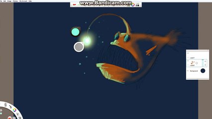 Speed painting anglerfish in Autodesk Sketchbook