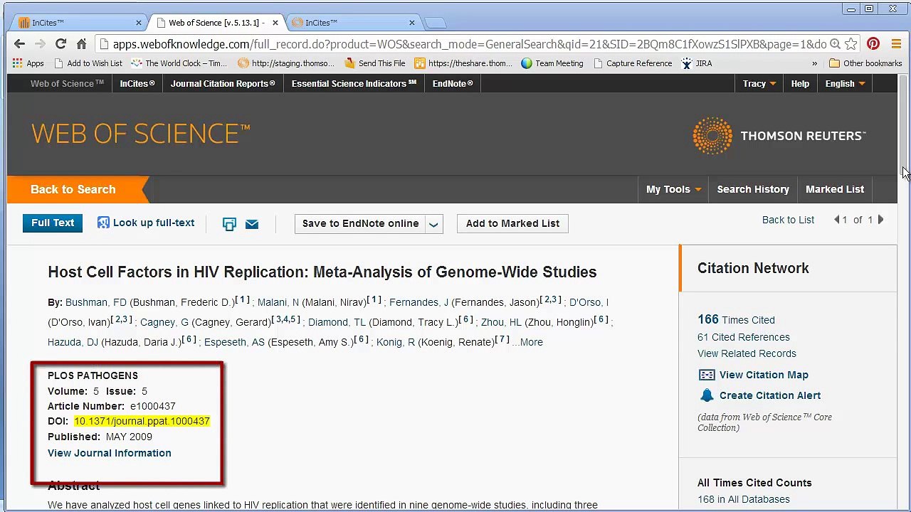 Journal Citation Reports On Incites Integration With Web Of Science Core Collection Ger Video Dailymotion