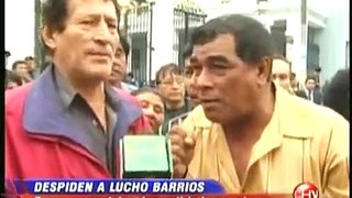 Alan Garcia cantó en velorio de lucho barrios