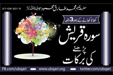 Surah Qurish Ki Barkat Hakeem Tariq Mehmood