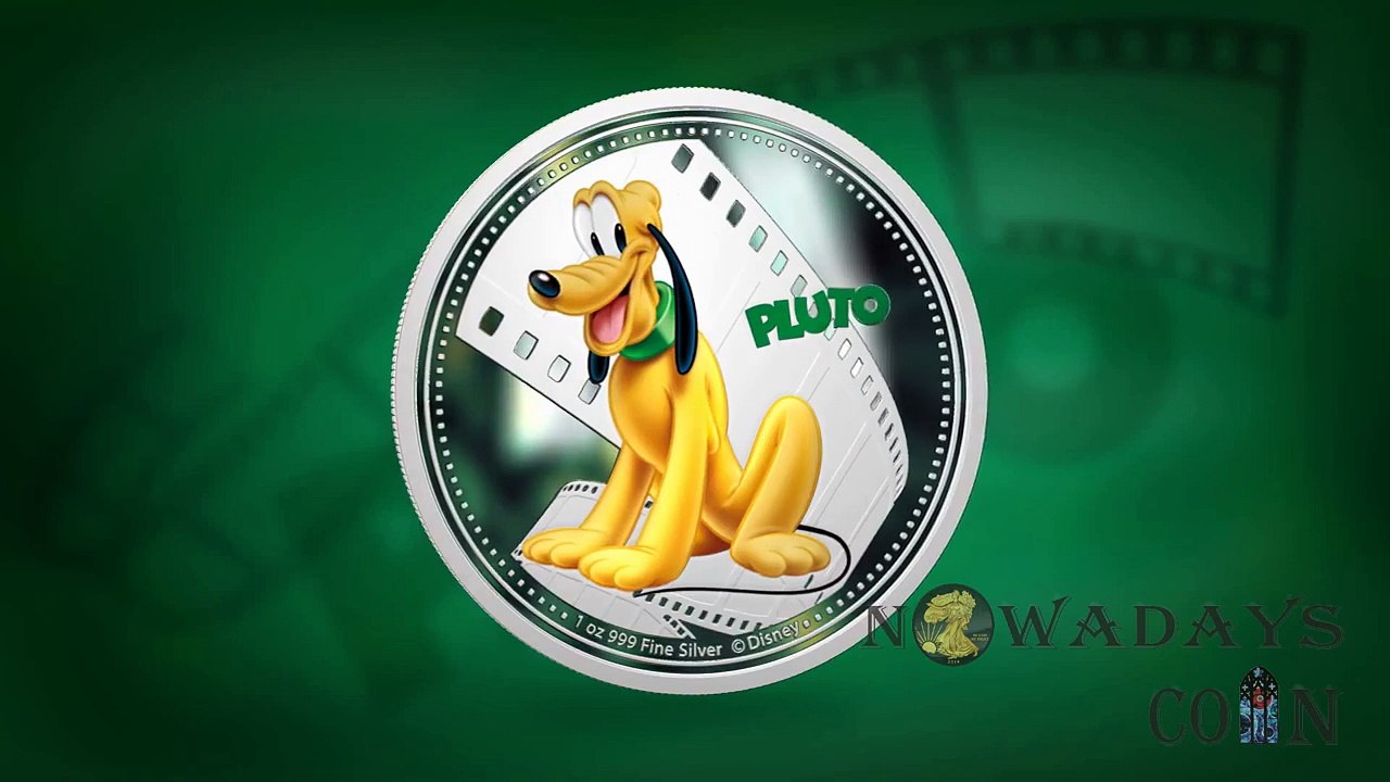 Niue 2014 2$ Disney Mickey & Friends 2014 - Mickey Mouse 1 Oz  Proof Silver Coins Pluto