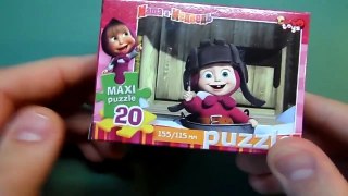 Kids cartoons Puzzles for children Puzzles from the cartoon Masha and the Bear new 2014year HD-720