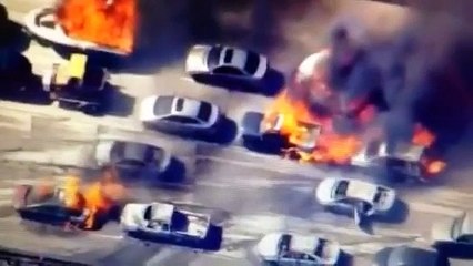 "Raging Wildfire" California 20 Cars Burn and 5 Homes...