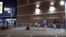 Large crowd lines up outside Best Buy in Twin Cities, MN for Black Friday shopping