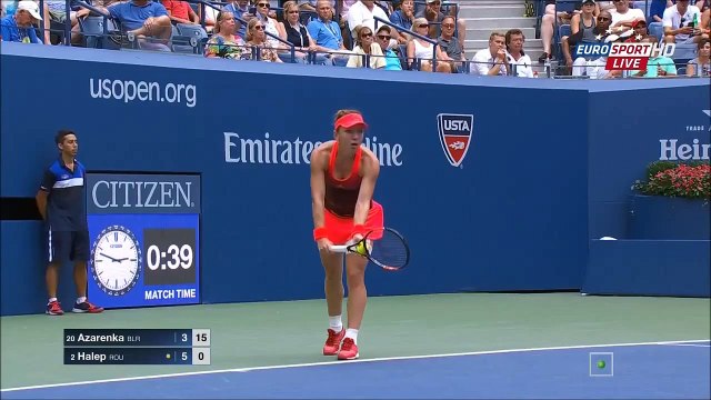 Victoria Azarenka vs Simona Halep - Highlights US OPEN 2015
