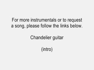 Chandelier by Sia acoustic guitar instrumental cover with onscreen lyrics karaoke backing track