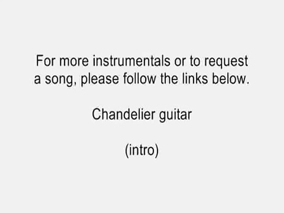 Chandelier by Sia acoustic guitar instrumental cover with onscreen lyrics karaoke backing track