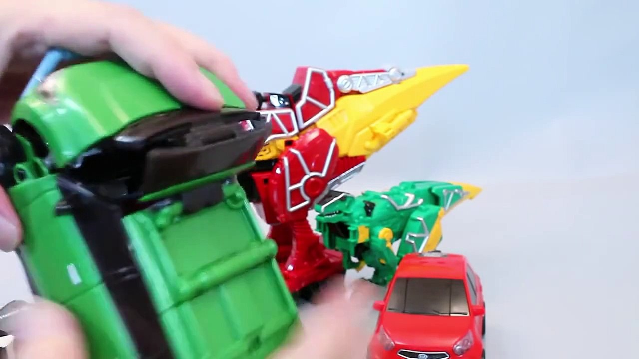 다이노포스 티라노킹 vs 또봇 델타트론 파워레인저 변신 합체 로봇 자동차 장난감 또봇 차 Tobot Robot Car transformers Combine Toys Игрушки