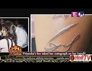 Priyanka Fan Inked Her Autograph On Her Hand 10th September 2015 Hindi-Tv.Com