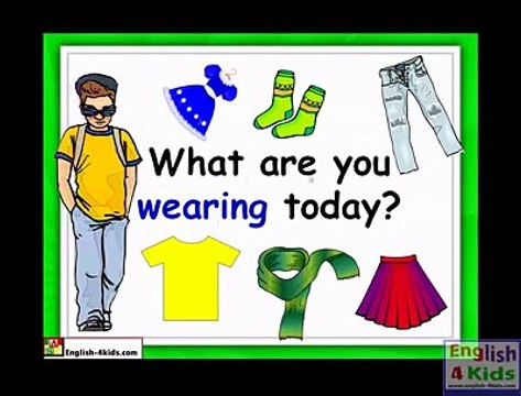 Clothes Vocabulary Learning English Lessons ESL Kids Lessons jacket dress T shirt