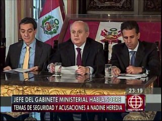 Pedro Cateriano ve una "campaña de demolición" contra Nadine Heredia