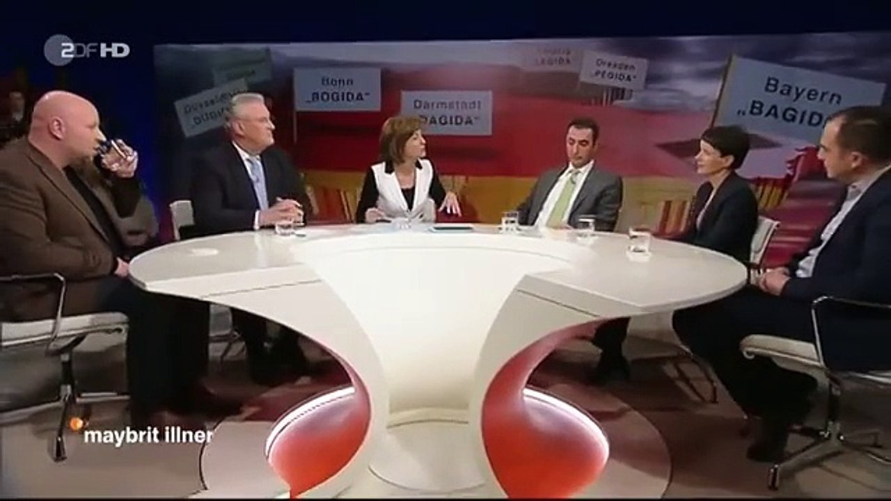 Aufstand für das Abendland Pegida. Wut auf die Politik Maybrit Illner ZDF 11.12.2014  Petry AfD