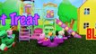 PEPPA PIG Gets a SHOPKINS Candy Blaster George Pig at Barbie Kelly Playground Park by DisneyCarToys