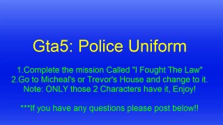 GTA V - How to Access the Police Uniform