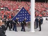 National anthem and flyover Ohio Stadium