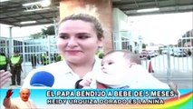 Bebé de cinco meses fue bendecida por el papa Francisco en Santa Cruz