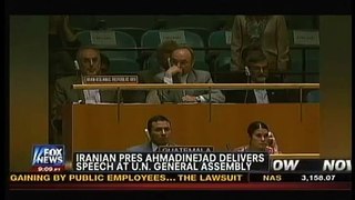 Israel Walks Out on Ahmadinejad at UN - US Stays Put