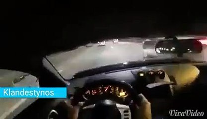Nissan 350Z having some fun on the highway