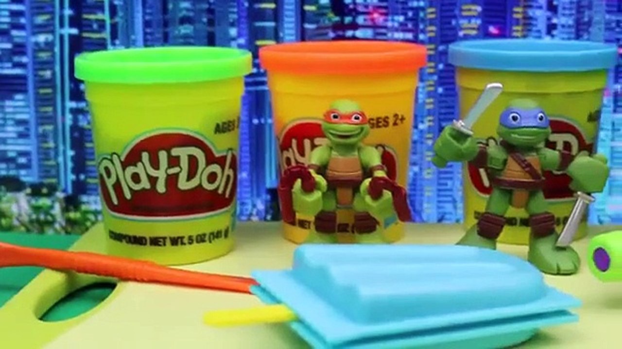 Teenage Mutant Ninja Turtles Play Doh Popsicle Tutorial of Michelangelo Leonardo Play Doh Sweets