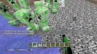 creeper trolling a noob in minecraft