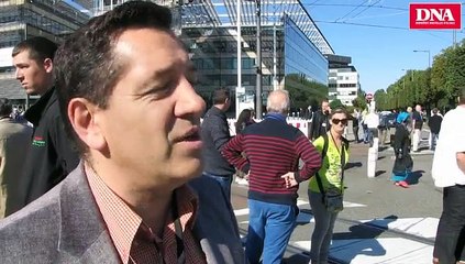 Manifestation d'exposants à la Foire européenne