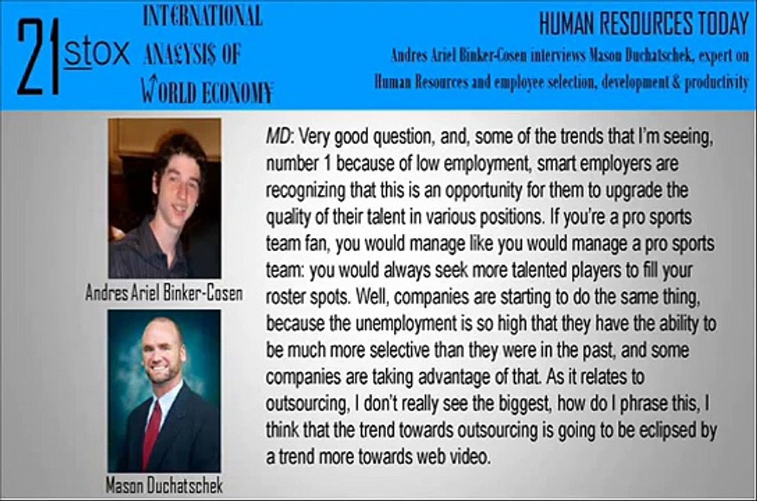 Human Resources Today - Part 1