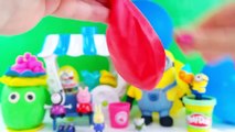 Peppa pig Fun MINIONS CONTEST BALLOONS Play doh Kinder FROZEN surprise eggs Barbie Shrek