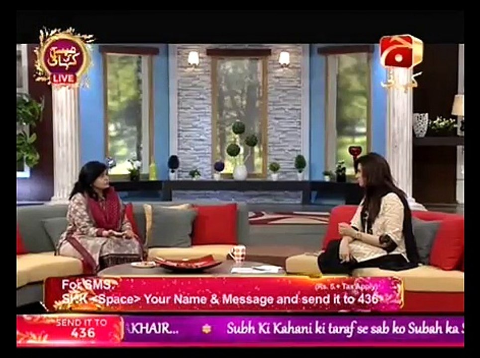Subh Ki Kahani With Madeha Naqvi on Geo Kahani Part 2 - 10th September 2015