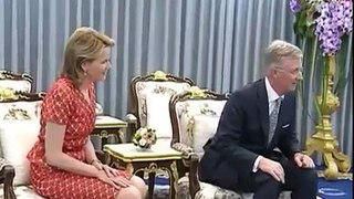 Prince Philippe of Belgium meets with King Bhumibol