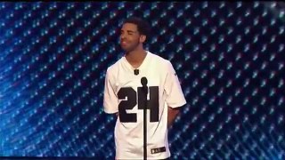 Drake announces Floyd Mayweather Jr's entrance to the ESPYS stage in a British accent