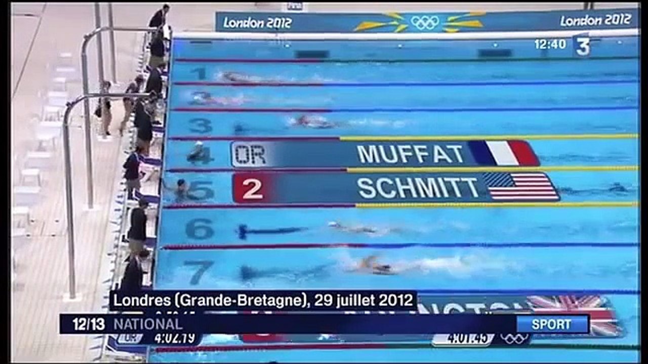 2014/07/12 Tf1 France 2-3 M6► Camille MUFFAT Nageuse Française Championne Olympique Arrête Natation