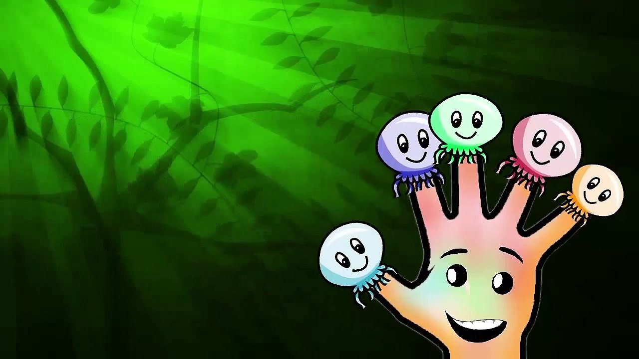 Jelly Fish Cartoon Nursery Finger Family Rhymes For Children | Finger Family Songs For Kids